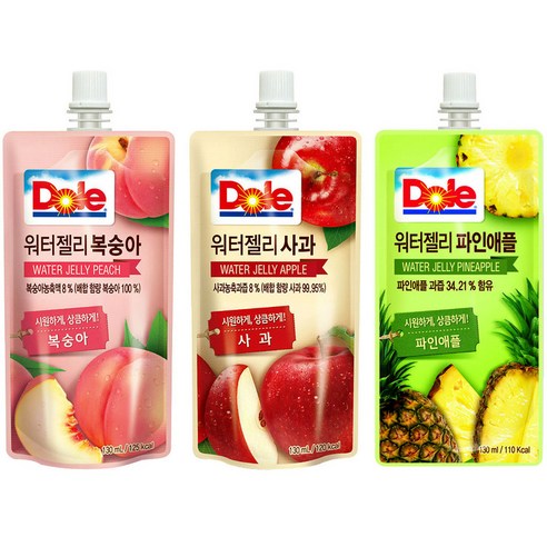 코스트코 Dole 워터젤리 130ml x 20개Dole Water Jelly 130ml x 20ea, 복숭아맛