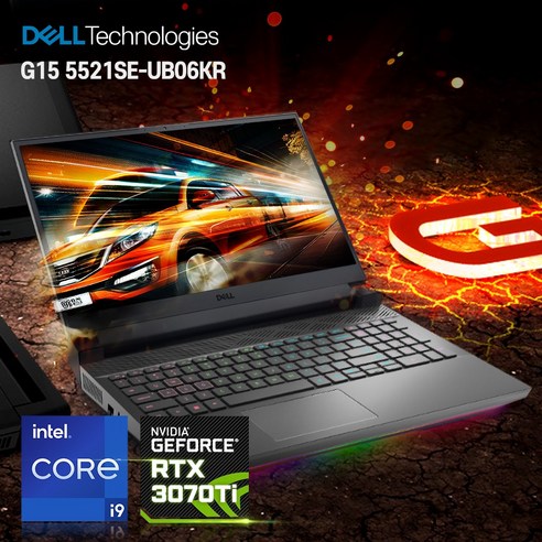 델 게이밍 DELL G15 5521SE 노트북 i9-13900H 지포스 RTX 3070Ti, G15 5521SE-UB06KR, Free DOS, 64GB, 2TB, 블랙