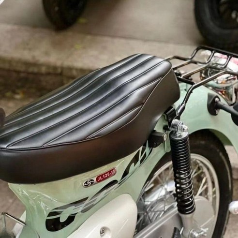 슈퍼커브 1.5인 시트 안장 교체 2인 110 바이크, 블랙, 1개