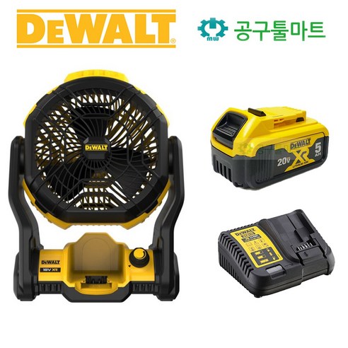 디월트 충전 선풍기 DCE512 20V 세트 작업 현장용 작업용 산업용 디월드, 선택2. 20V 6.0Ah 배터리세트, 1개