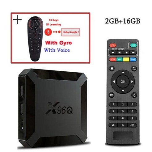 핫 X96Q 안드로이드 10.0 스마트 TV 박스 2GB 16GB Allwinner H313 쿼드 코어 4K VS X96 미니 셋톱, 09 1G 8G add G30S_04 Au 플러그 샤오미안드로이드 Best Top5