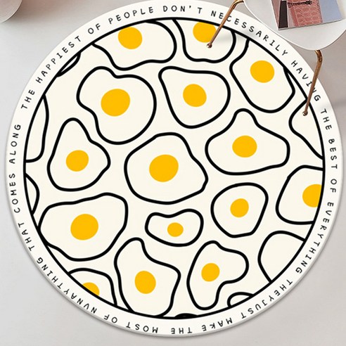 북유럽풍 거실 카펫 캐시미어 원형 거실 카펫 방 침실 탁자, 둥근 달걀프라이