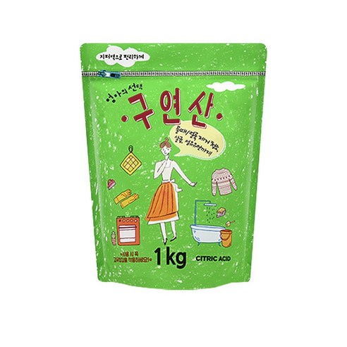 엄마의선택 구연산, 1kg, 2개 청소/주방세제 엄마의선택 구연산, 1kg, 2개 청소/주방세제