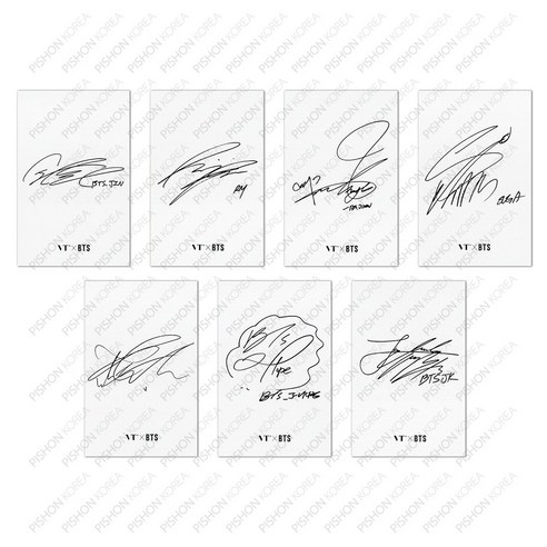 방탄소년단 팬을 위한 정품 싸인 포토카드로 컬렉션 완성