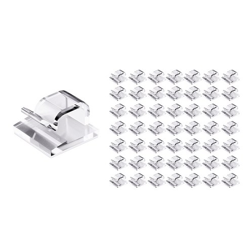 라라공방 케이블 다용도 선정리 클립 50p, 투명, 1개