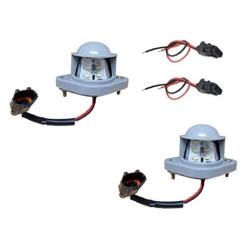 지노기업/대우트럭 번호판등/구쎈/맥쎈/더쎈/넘버등/24V LED/신형/카고/덤프/추레라/윙바디/탑차/차세대/노브스/프리마/5톤/4톤/더쎈 넘버등/맥쎈 넘버등/구쎈 넘버등/램프/라이, SH대우LED넘버등(일자)+배선짹2개