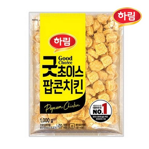 하림 굿초이스 팝콘치킨 1kg, 1개