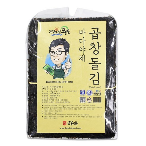 완도금복식품 곱창돌김 50매/100매/100매*2속 산지직송(완도산), 400g, 1개