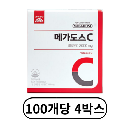 메가도스 C 비타민C 3000mg, 60포, 180g, 4개