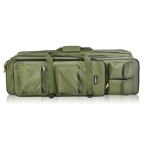 낚시대집 LEO 가방 배낭 80cm 100cm 3 층 대용량 낚싯대 릴 캐리어 태클 운반 케이스, Army green PLUS
