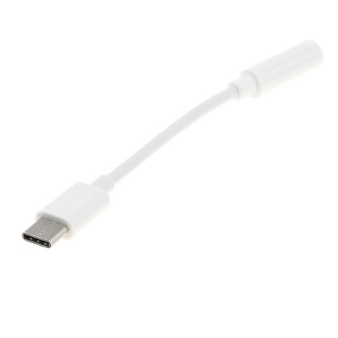 유형 C 장치를 위한 Aux 케이블 스피커 케이블 헤드폰 케이블을 잭에 USB-C, 화이트, 4 인치, 설명