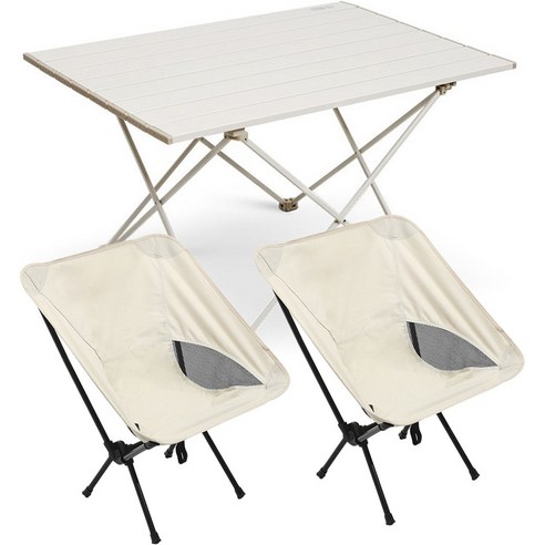 탄씨엔쯔 아웃도어 접이식 캠핑테이블, 접이식 테이블 1개 + 접이식 의자 2개