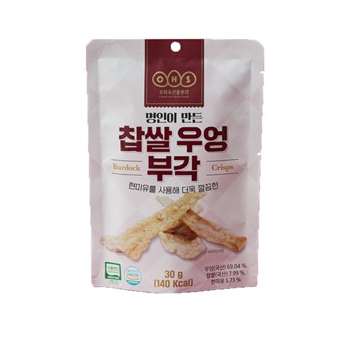 [오희숙전통부각] 찹쌀우엉부각, 8개, 30g