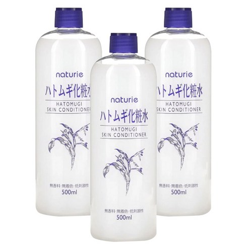나츄리에 하또무기 토너 스킨 컨디셔너, 500ml, 3개