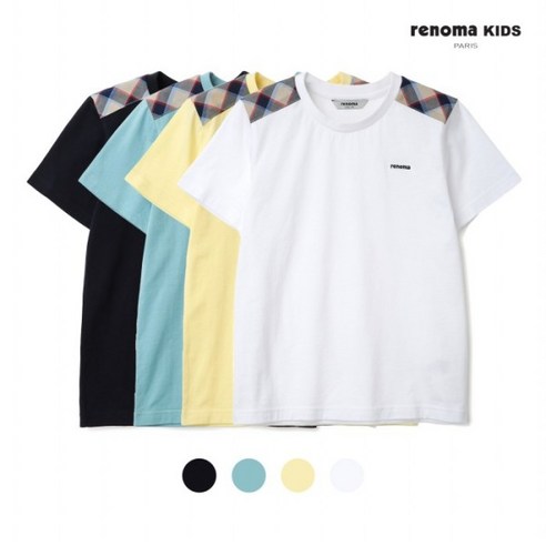 레노마키즈 남아어깨체크배색티셔츠 R2320T122
