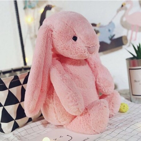 젤리캣 애착인형 JELLYCAT Jellycats 토끼 봉제 장난감 부드러운 만화 동물 귀, 12.Pink 56cm