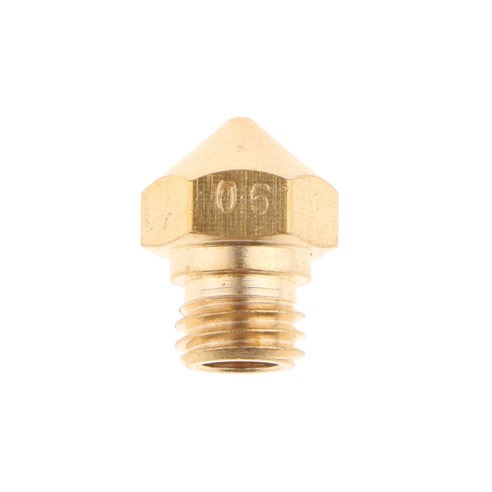 황동 압출기 노즐 구리 프린트 헤드 MK10 1.75mm 3D 프린터 용, {"사이즈":"0.6mm"}, {"색상":"골드"}, {"수건소재":"구리"}