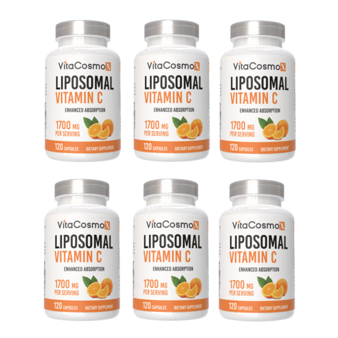 VitaCosmoX 비타코스모엑스 리포조말 비타민C 1700mg 120캡슐 리포솜비타민C 120 야채캡슐