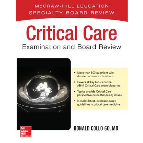 (영문도서) Critical Care Examination and Board Review Paperback, McGraw Hill / Medical, English, 9781259834356
