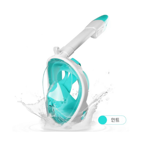 풀페이스 2세대 스노쿨링 마스크 스노클링 안경, 민트