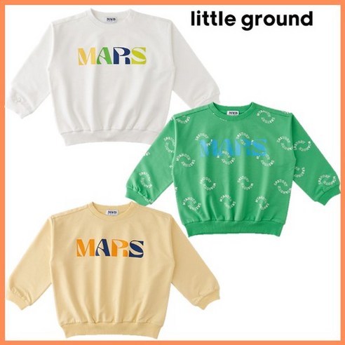 [리틀그라운드8] MARS(7411G-334-01 02 03)멀티로고 전판 로고 스웨트셔츠 3종 아동 주니어 맨투맨 봄 긴팔