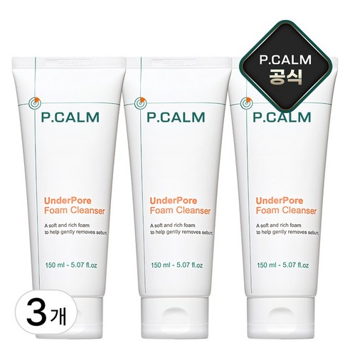 피캄 언더포어 바하 저자극 폼클렌징, 150ml, 3개