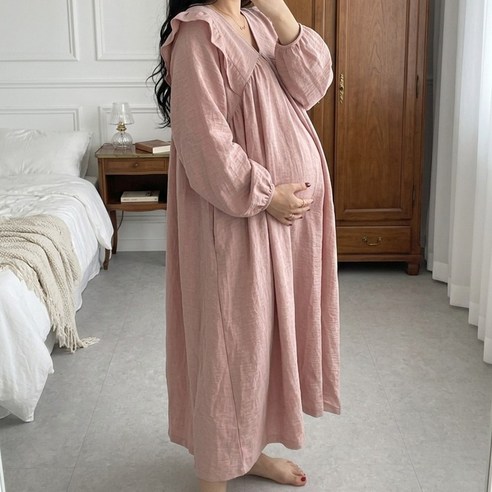 미야미 44 120 빅사이즈 만삭가능 임산부 롱원피스 임부복 추천 출산 선물 임신 임부