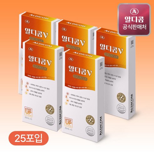 [공식] 알디콤V 숙취해소제 5포입, 4개, 100ml