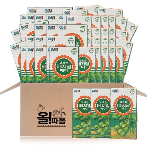 (올따옴) 정식품 베지밀 달콤한두유190ml 비24+에이24, 190ml, 1개