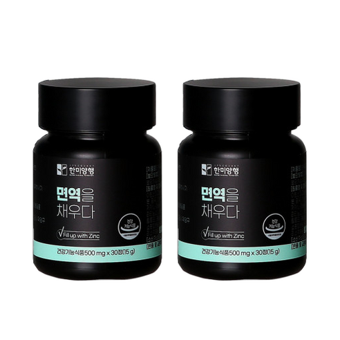 글루콘산 아연 영양제 면역에 좋은 건강기능식품 500mg x 30정, 2개