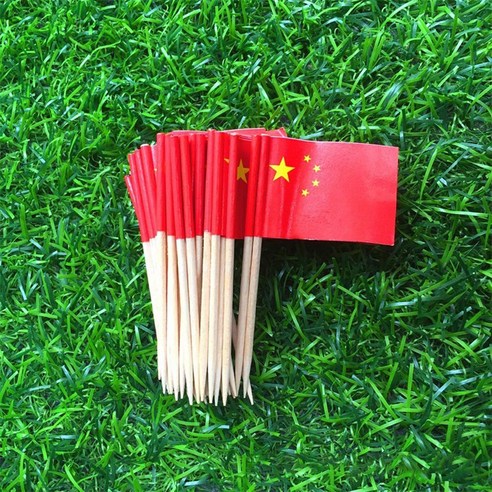 TeeFly 100 PCS National Flags Picks Art Toothpicks 파티 컵케익 장식 샌드위치 미니 음식, 중국 100.