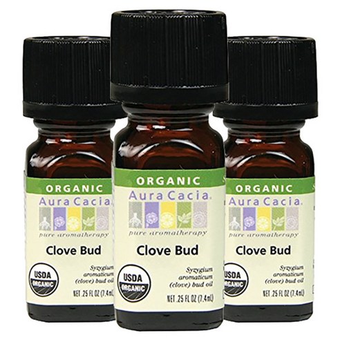 아우라카시아 퓨어 아로마테라피 오일 클로브 버드, 7.4ml, 3개