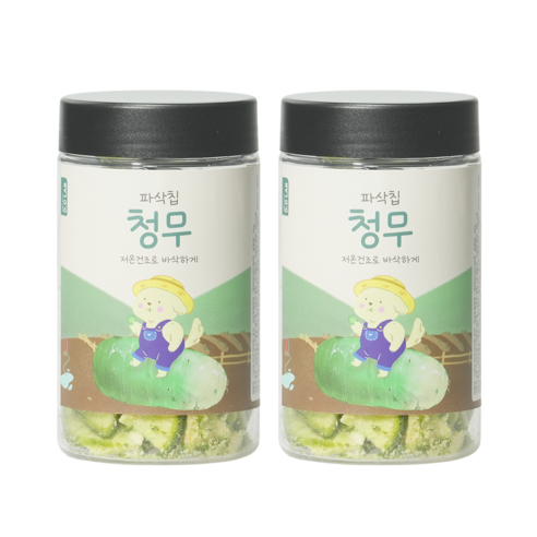 댕댕이연구소 강아지 디디랩 파삭칩 저온건조 과일 채소 간식, 2개, 50g, 청무