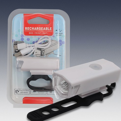 2255 자전거 전조등 USB 충전, 2255 박스 화이트