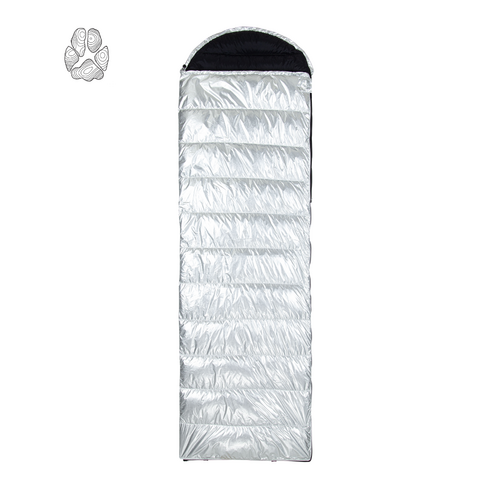 MANU-006 CONNECTABLE BLANKET SLEEPING BAG FOR THREE SEASON (연결가능 이불 침낭 삼계절/동계), 구스다운 500G (MANU-007 숄 포함), 1개, SILVER 써밋어센트