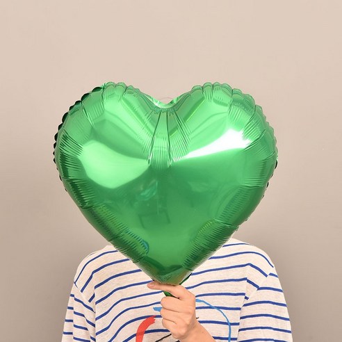 파티복닷컴 모양풍선 10개입, 38.하트 그린 45.72cm