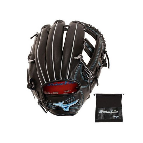 미즈노 MIZUNO 글러브 내야수 일반 HSelection 인피니티 글로벌 엘리트 프리미엄 다이버시티블루 1AJGR25303 09 112410, 블랙