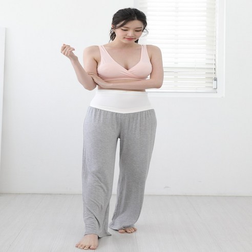 쁘띠마리에 심리스 레이온 임부용 요가바지