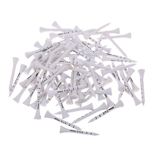 80pcs 경량 플라스틱 쿠션 탑 골프 티 화이트 54mm/83mm, {"수건소재":"나무"}