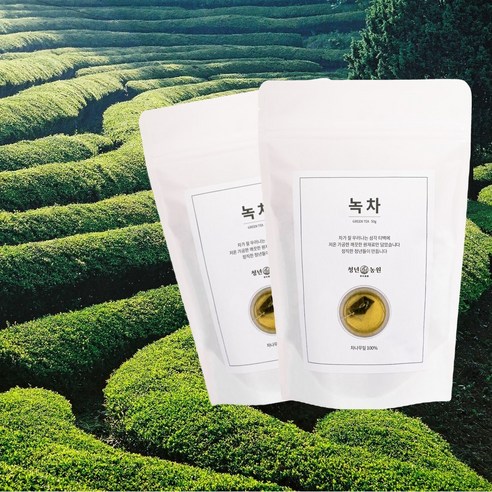 청년농원 저온가공 제주 녹차 삼각티백, 1g, 50개입, 2개