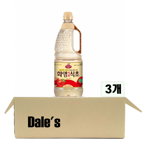 데일즈기획 대상 쉐프원 화영 사과식초, 1.8L, 3개