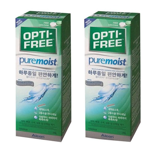 멜라크메 렌즈 세척 보정액 옵티프리 퓨어모이스트 355ml 총 2개