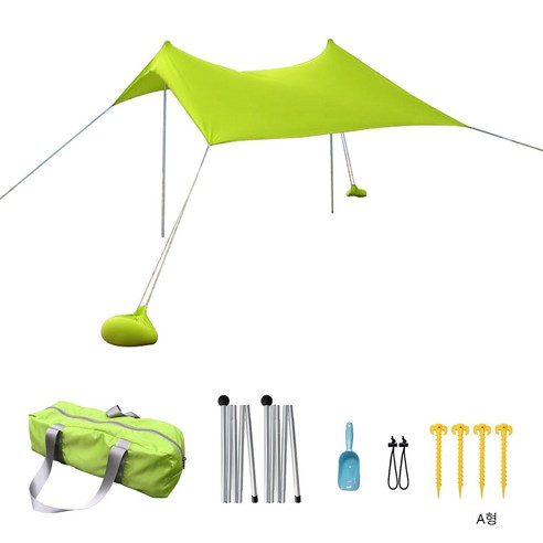 비치 텐트 라이카 잔디 선탠 선루프 아웃도어 낚시 캠핑 텐트 미디엄 2-8명 300*300*200cm, SKU-11-A-초록 green