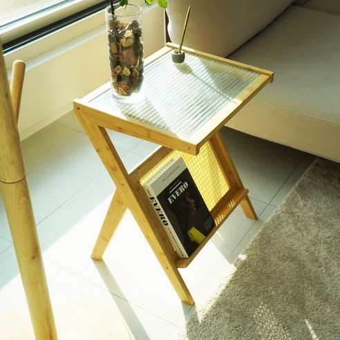 편안함과 스타일의 완벽한 조화: 루이자몰 대나무 원목 협탁 사이드테이블