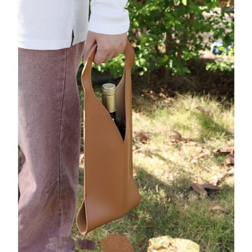 세이브맘 럭셔리 대형 와인 가죽 캐리어 쇼핑백(병둘레 30cm), 1개, 럭셔리 딥블루
