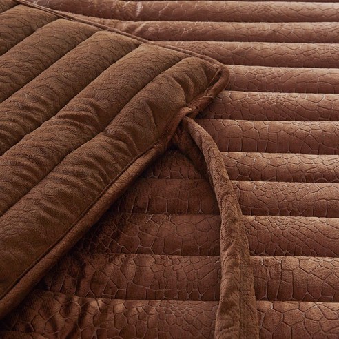 마미품 백금나노 온수매트 더블 킹 침대용 할인, 브라운색, 자동전원차단, 세탁 가능, 방수