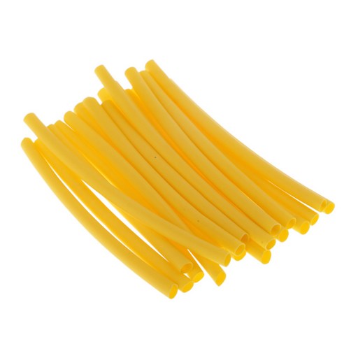 20pcs 비바람에 견디는 고무 열 수축 슬리브 튜브 튜브 구색 키트, {"색상":"옐로우"}, {"수건소재":"고무"}