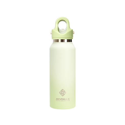 레보맥스v2 원터치 텀블러 대용량 보온보냉 REVOMAX 보온병, 12oz(355ml) 슬림 소프트라임