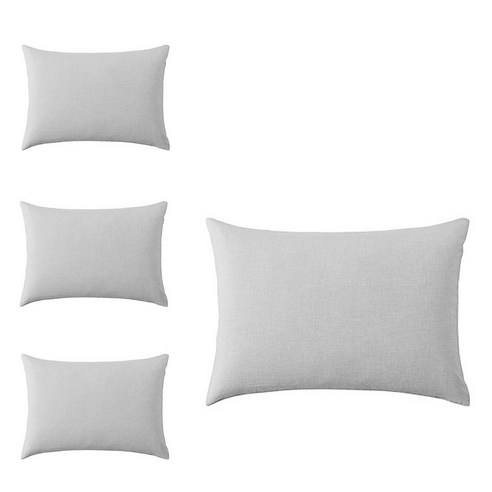무인양품 MUJI 워싱면 베개 커버 4장 4547315068340, 그레이