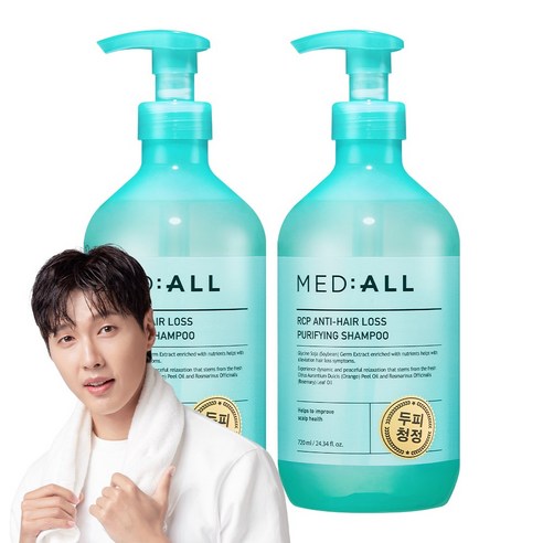 메디올 알시피 안티 헤어 로스 퓨리파잉 샴푸, 720ml, 2개